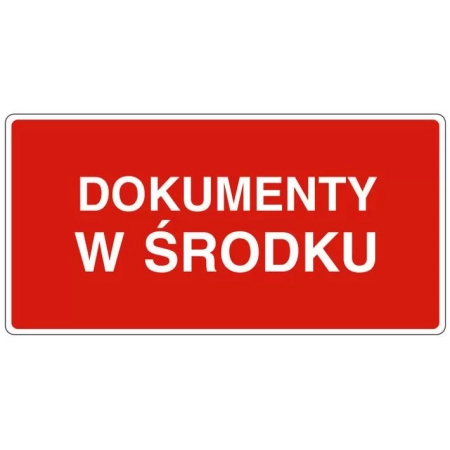 ETYKIETY 100x50mm DOKUMENTY W ŚRODKU 25szt
